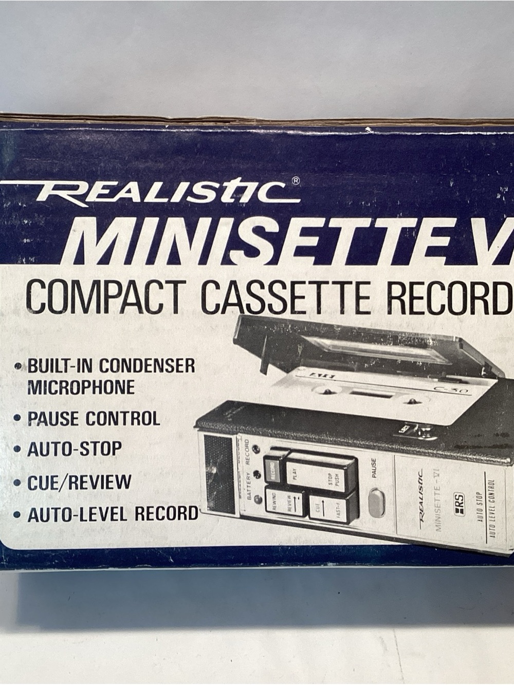 Realistic Minisette VI Compact Cassette Recorder NEW OPEN BOX